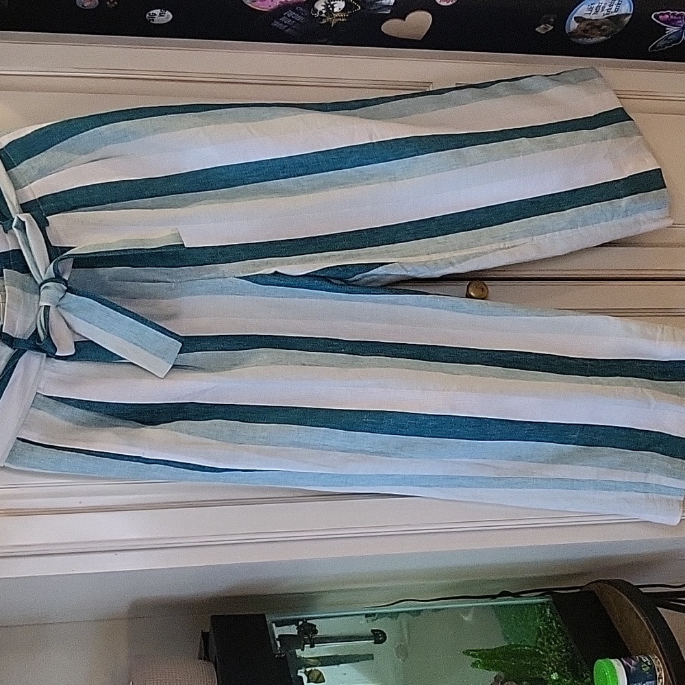 J Crew cropped striped pants